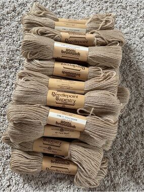 Brunswick Needlepoint Tapestry 100% Virgin Wool Yarn in light brown 25 skeins